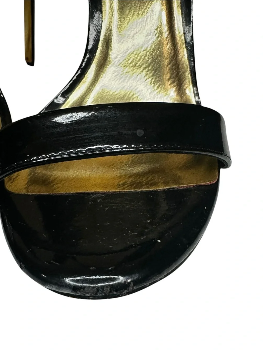 Ted Baker London Black Patent Leather Stiletto Mule Heels Size 38 US 7.5